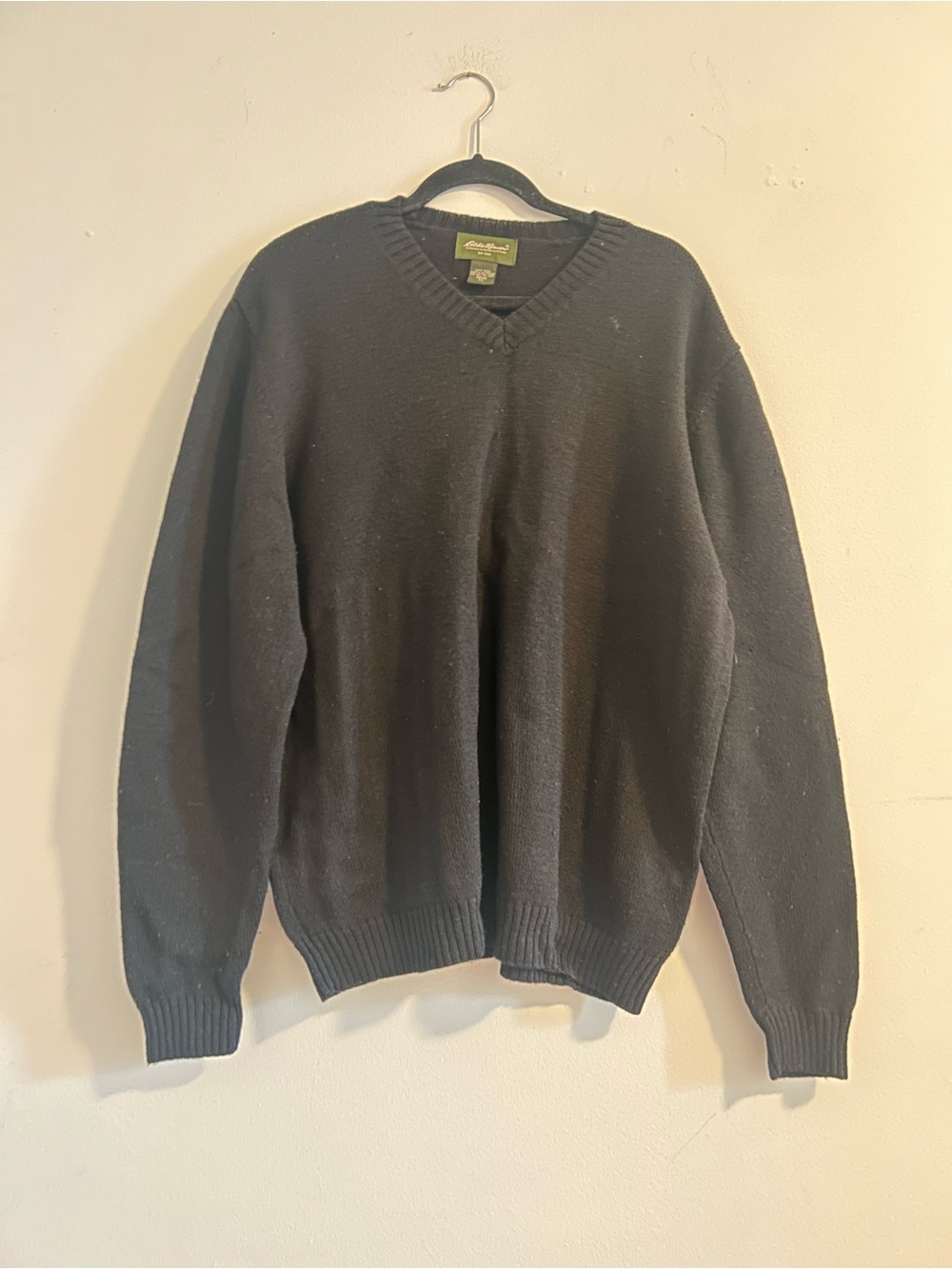 Eddie Bauer Men's V-Neck Sweater in Black